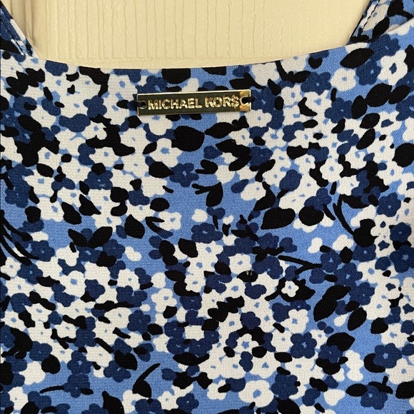 Michael Kors Floral Maxi Dress in Blue and White - Picture 3 of 4